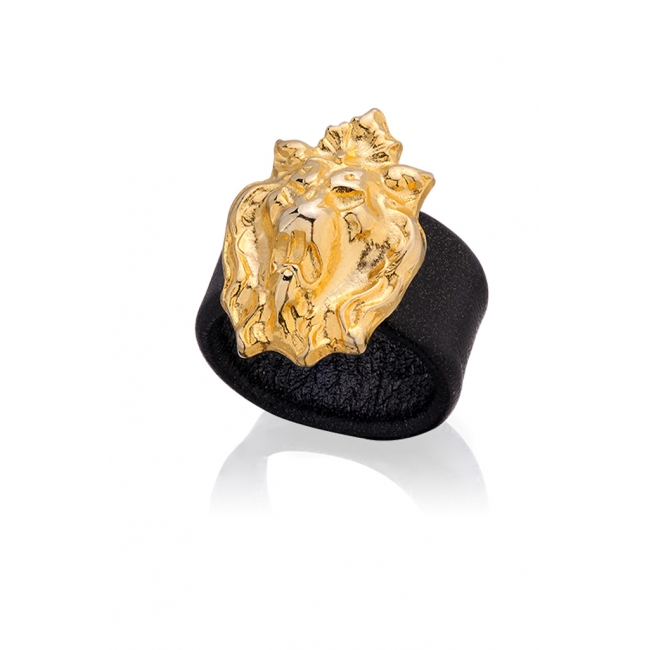 Small Gold Lion Ring